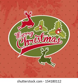 christmas design over dotted background vector illustration