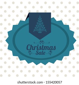 christmas design over dotted background vector illustration