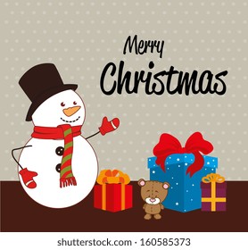 christmas design over dotted background vector illustration