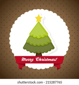 christmas design over  dotted  background vector illustration