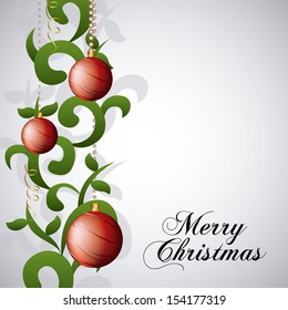 christmas design over gray background vector illustration