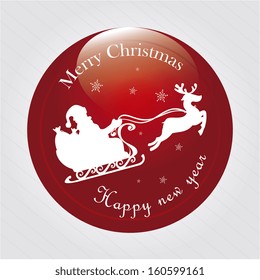 christmas design over gray background vector illustration
