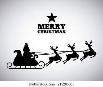 christmas design over gray  background vector illustration