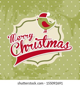 christmas design over green  background vector illustration