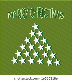 christmas design over green background vector illustration