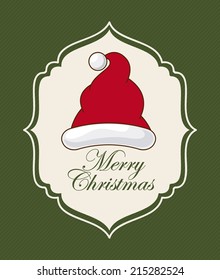 christmas design over green  background vector illustration