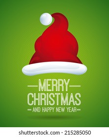 christmas design over  green background vector illustration