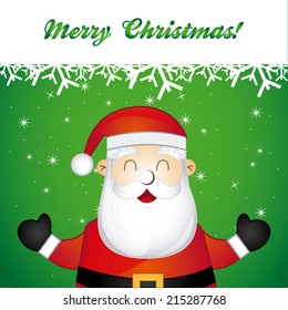 christmas design over green  background vector illustration