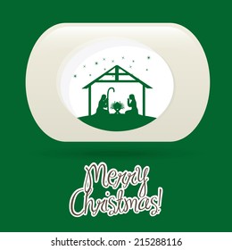 christmas design over  green background vector illustration