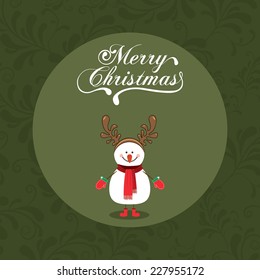 Christmas design over green background,  vector illustration