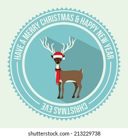 Christmas design over green background,vector illustration