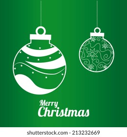 Christmas design over green background,vector illustration