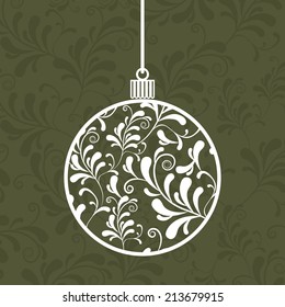 Christmas design over green background,vector illustration