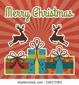 christmas design over grunge background vector illustration