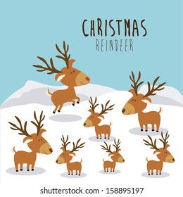 christmas design over  landscape background vector illustration