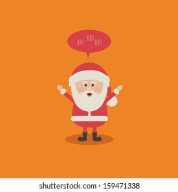 christmas design over orange background vector illustration