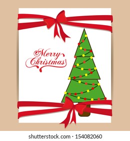 christmas design over pink background vector illustration