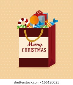 christmas design over pink background vector illustration