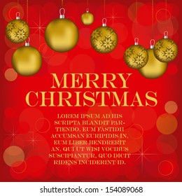 christmas design over red background vector illustration