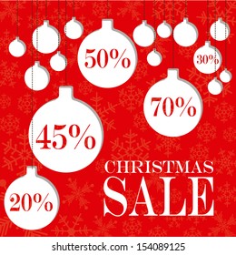 christmas design over red background vector illustration