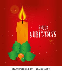 christmas design over red background vector illustration