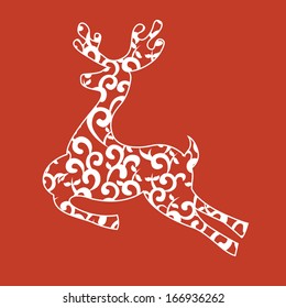 christmas design over red  background vector illustration