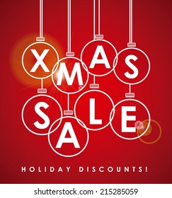 christmas design over red  background vector illustration