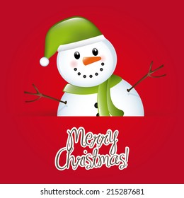 christmas design over  red  background vector illustration