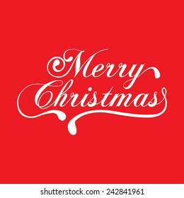 Christmas design over red background, vector illustration.