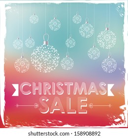 christmas design over red and blue background vector illustration