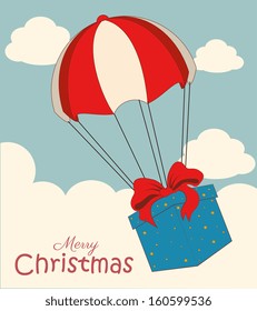 christmas design over sky background vector illustration