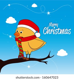 christmas design over sky  background vector illustration