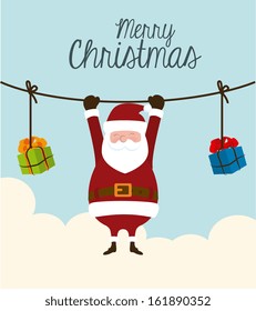 christmas design over sky  background vector illustration