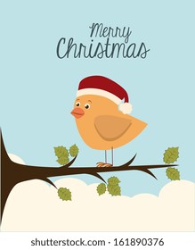christmas design over sky background vector illustration