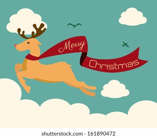christmas design over sky  background vector illustration