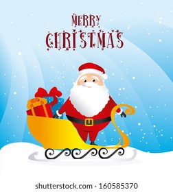 christmas design over snowscape background vector illustration