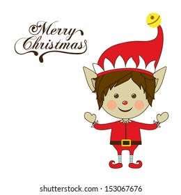 christmas design over white background vector illustration