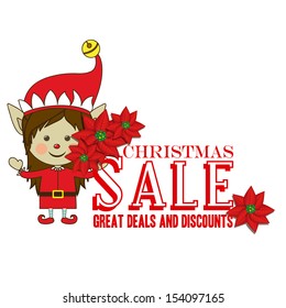 christmas design over white background vector illustration