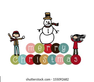 christmas design over white  background vector illustration