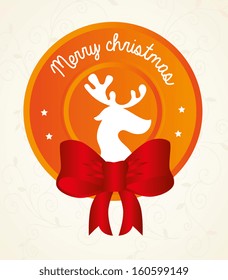 christmas design over white background vector illustration