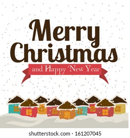 christmas design over white  background vector illustration