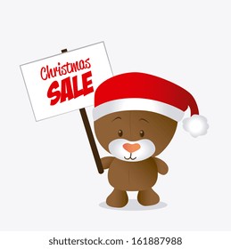 christmas design over white  background vector illustration