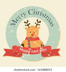 christmas design over white  background vector illustration