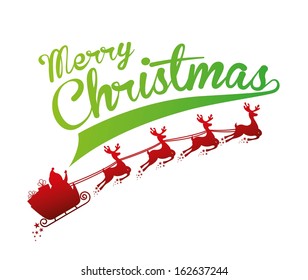 christmas design  over white background vector illustration