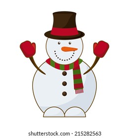 christmas design over white  background vector illustration