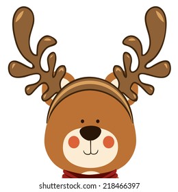 Christmas design over white background, vector illustration