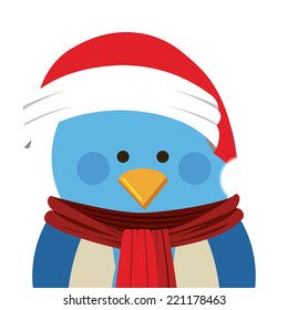 Christmas design over white background, vector illustration