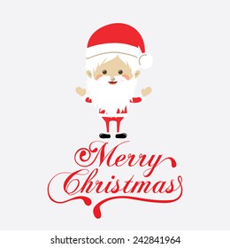 Christmas design over white background, vector illustration.
