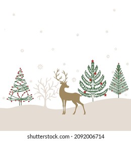 Christmas design over white background,vector illustration,Christmas card. Holiday winter landscape. Winter christmas background with fir tree. Merry Christmas style lettering 