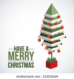 Christmas design over white background,vector illustration